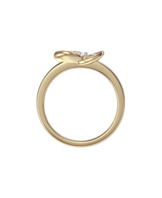 Diamond (1/3 ct. t.w.) Ring in 14k Gold Over Sterling Silver