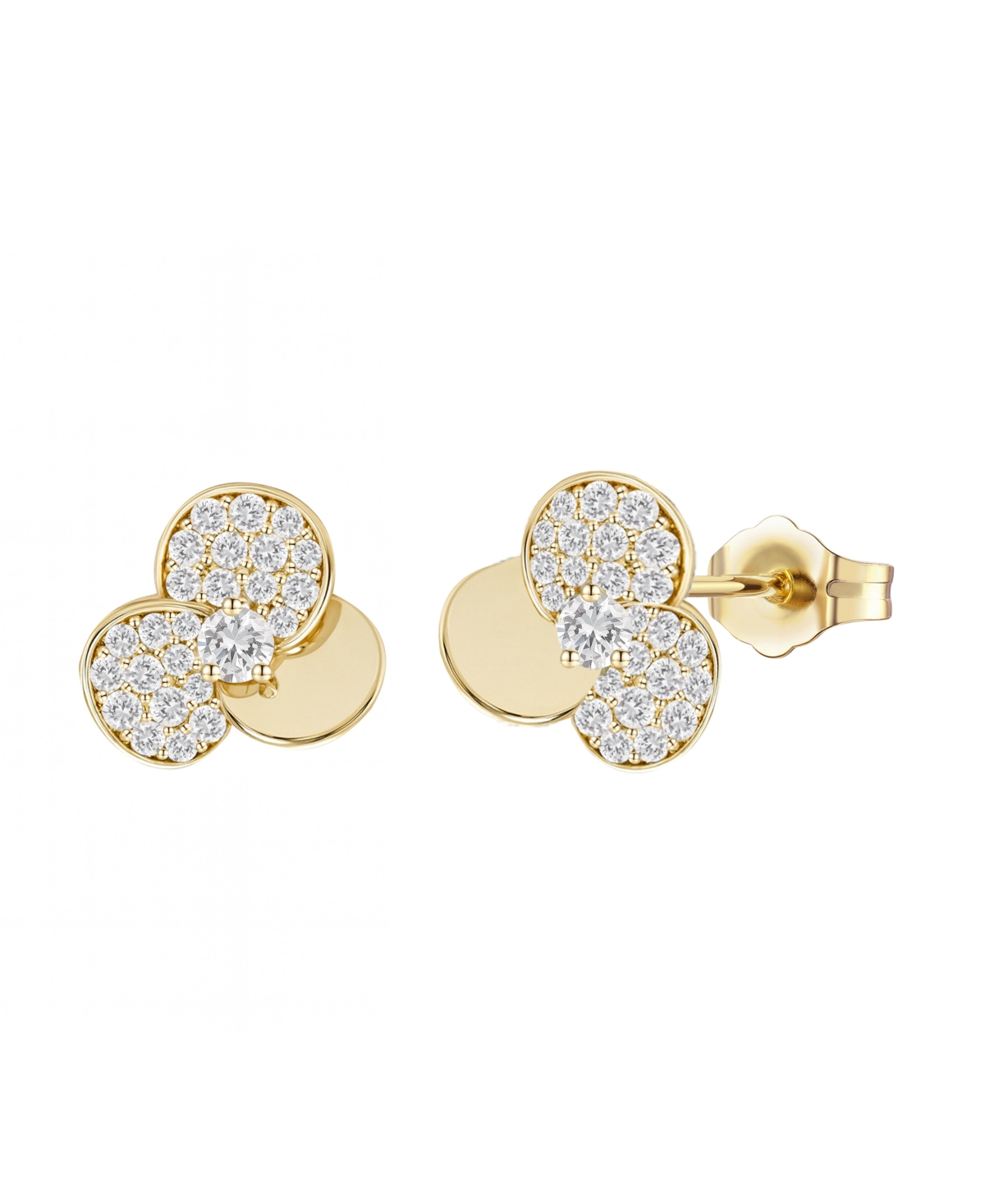 Macy's Diamond (1/3 ct. t.w.) Earrings in 14k Gold Over Sterling Silver