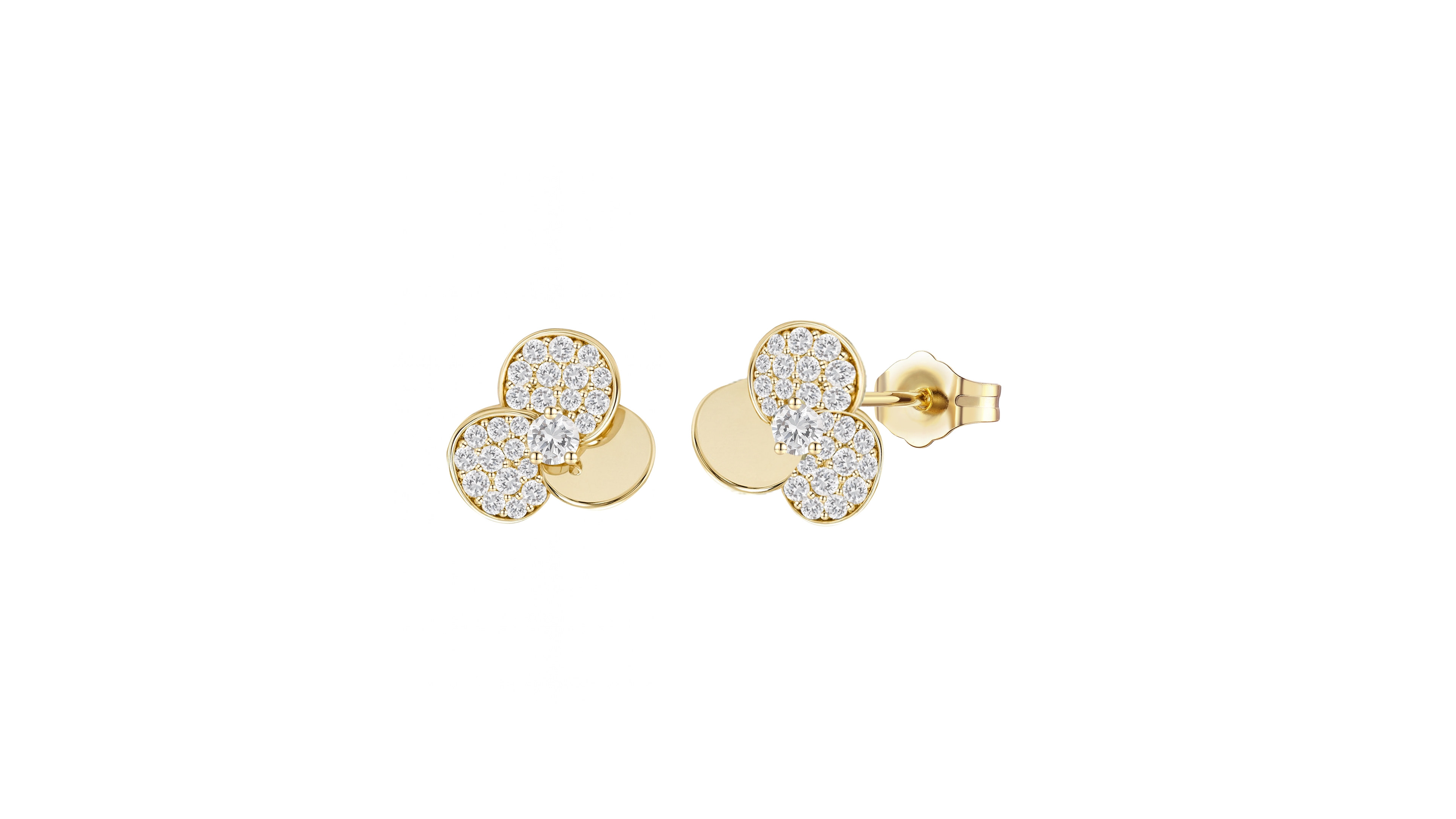 Macy's Diamond (1/3 ct. t.w.) Earrings in 14k Gold Over Sterling Silver