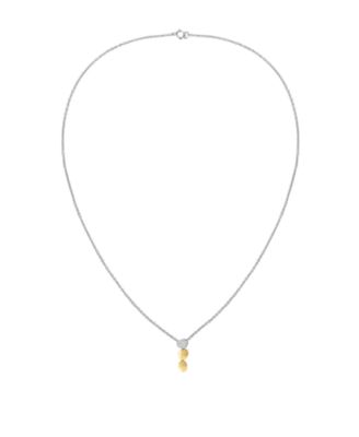 Diamond (1/4 ct. t.w.) Pendant Necklace in Sterling Silver and 14k Gold Over Sterling Silver