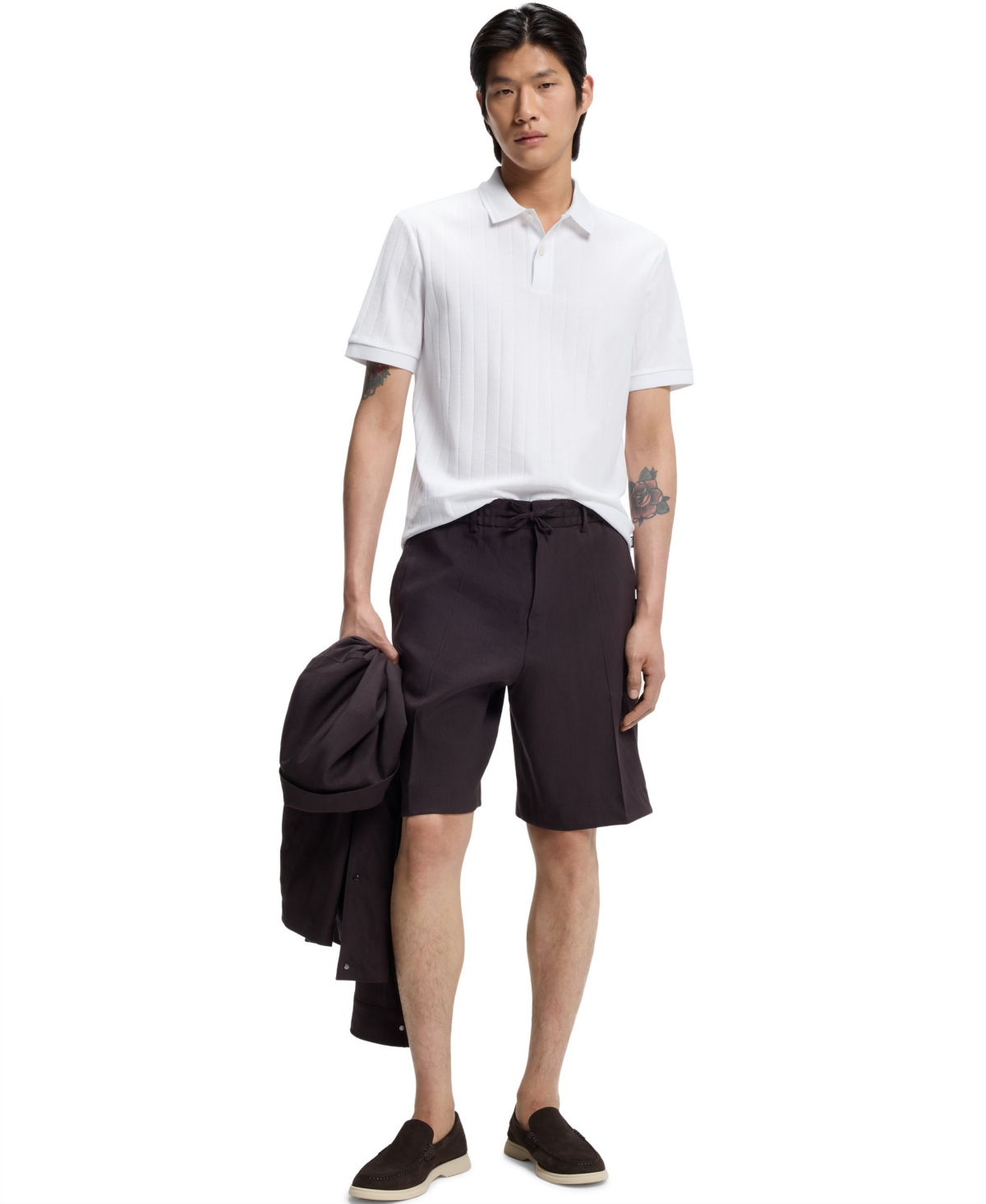 Boss by Hugo Men's Mercerized-Cotton Striped Polo Shirt