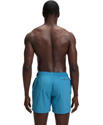 Men's Quick-Dry Vertical Logo Print Swim Shorts