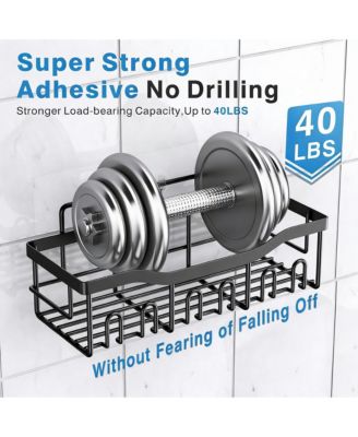 5-Piece Stainless Steel Shower Organizer Set for Bathroom Storage