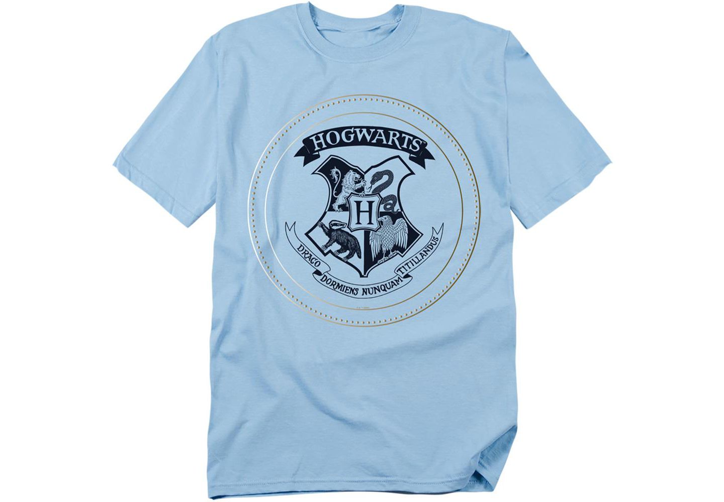 Мужская футболка Harry Potter Hogwarts Seal, цвет: Светлый синий — фото 1