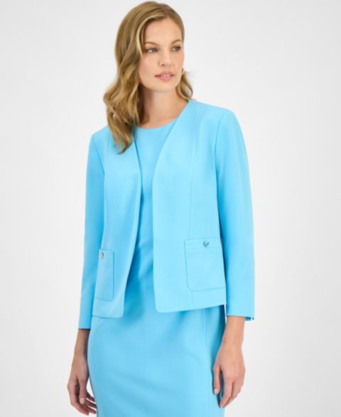 Женские куртки Kasper Patch Pocket Open-Front Jacket