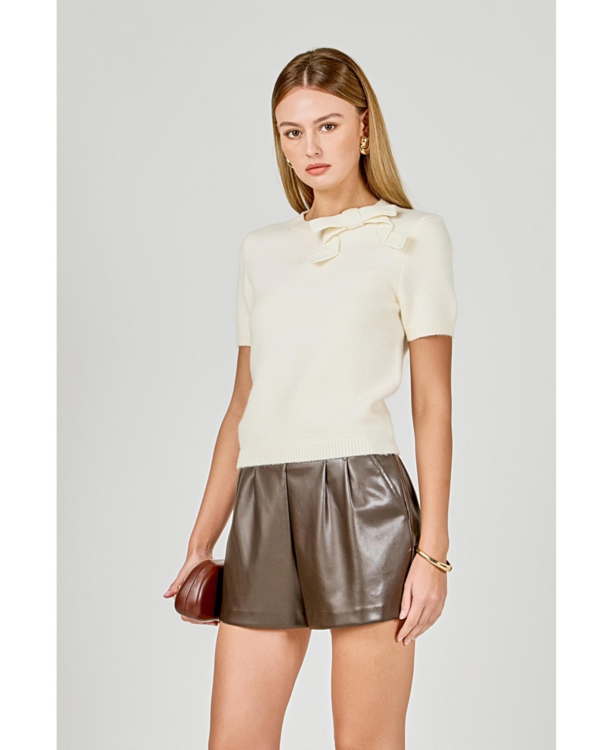 endless rose Women's Bow Detail Sweater