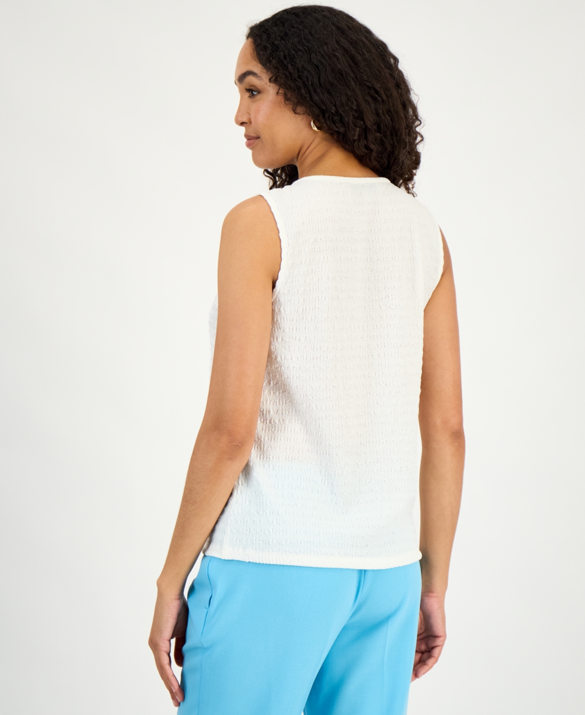 Kasper Women's Textured Sleeveless Top, Regular & Petite