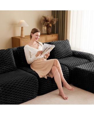  Modern U-Shaped Flannelette Sectional Sofa