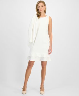 Women's Flared-Hem Sleeveless Sheath Dress