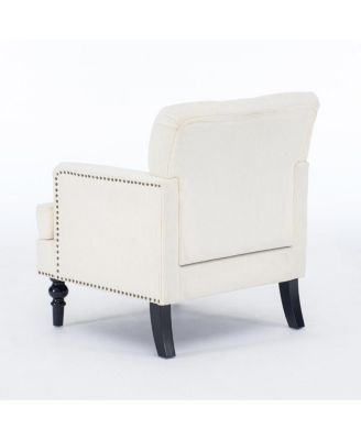 Tufted Club Chair, Accent Chair, Upholstered Button Armchair