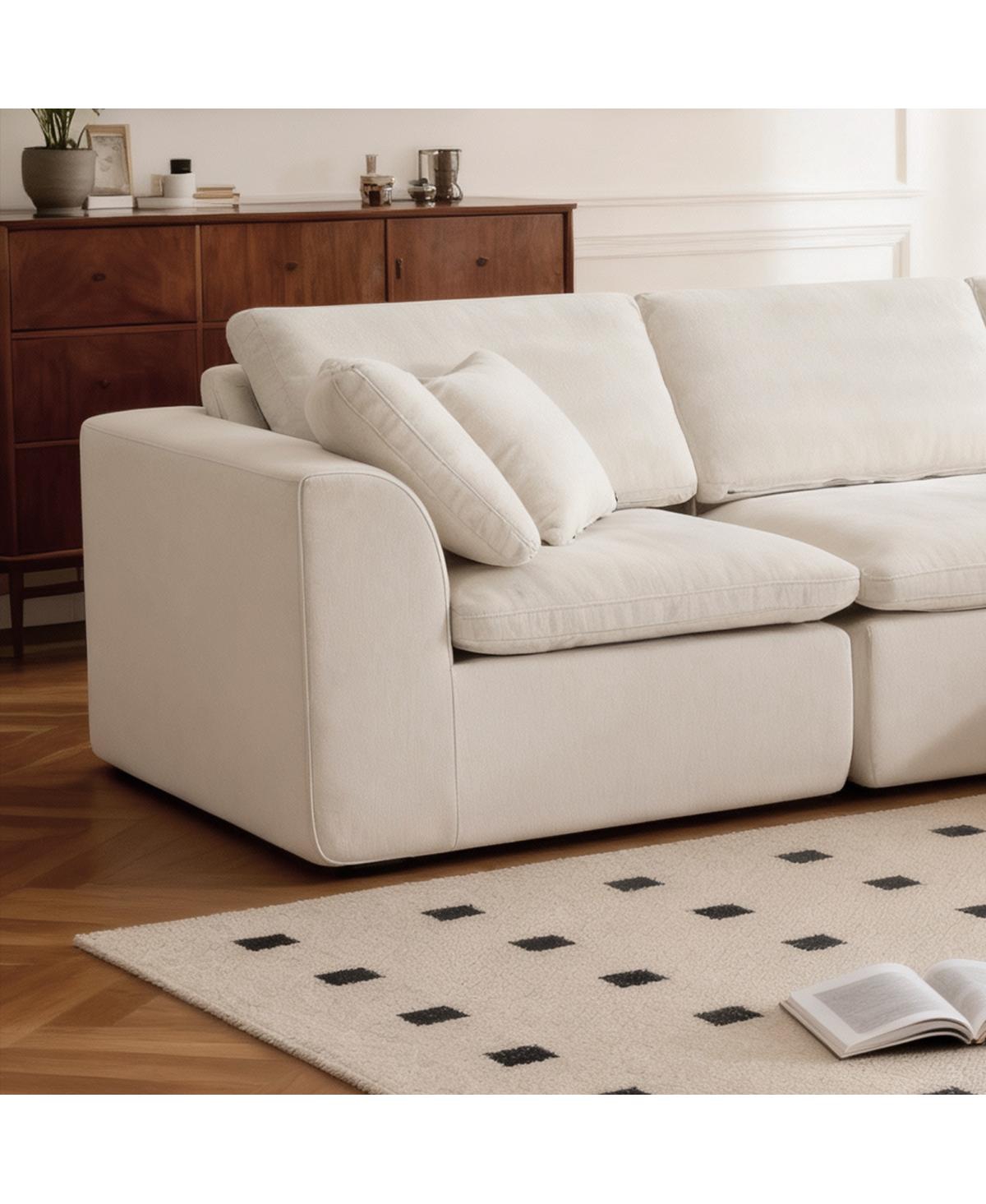 Streamdale Furniture Modern L-Shaped Sectional Sofa with Chaise Lounge, Corduroy Couch