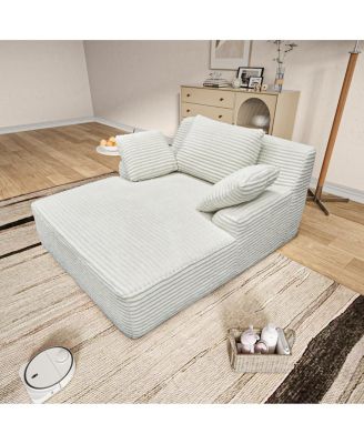 Durable Corduroy Couch with Memory Foam & Pocket Springs