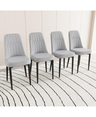 PU Leather Dining Chairs (Set of 4)