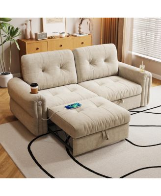 Multi-functional Chenille convertible sofa bed for living rooms/bedrooms