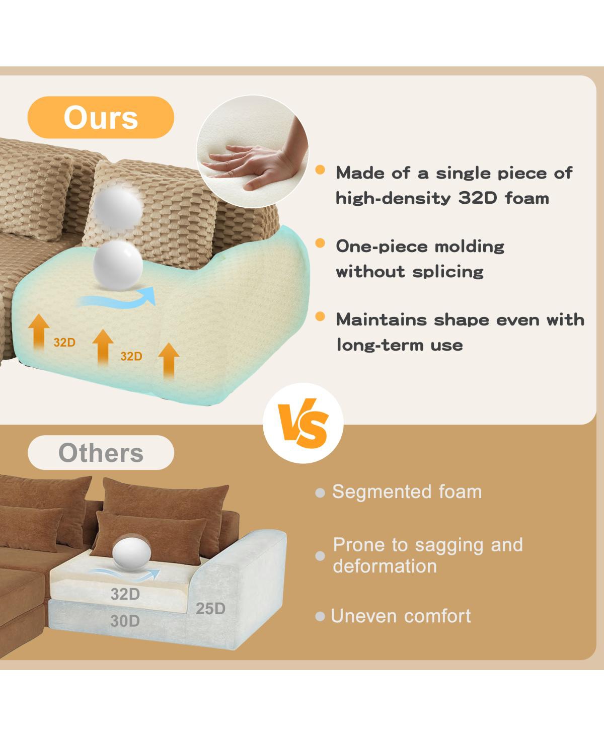 Streamdale Furniture Modern L-Shaped Flannelette Sectional Sofa with Movable Ottoman