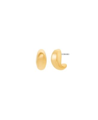 Gold-Tone Sculptural Stud Earrings