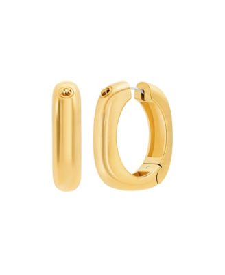 Gold-Tone Brass Hoop Earrings