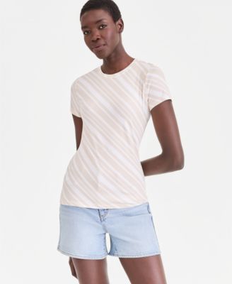 Women's Short-Sleeve Printed Crewneck T-Shirt