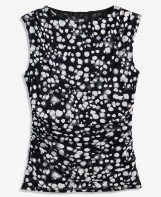 Women's Printed Mesh Sleeveless Top