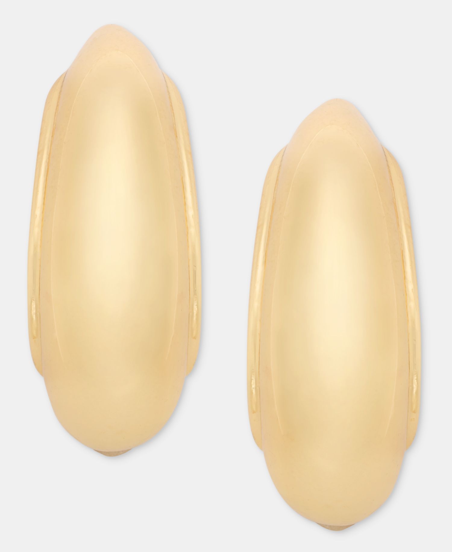 Oval Open Hoop Earrings