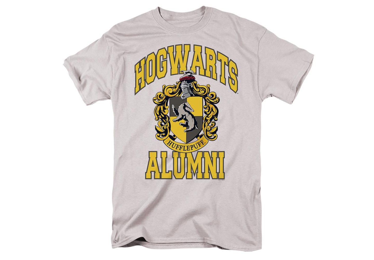 Мужская футболка Harry Potter Hogwarts Hufflepuff Alumni, цвет: Серебряный — фото 1