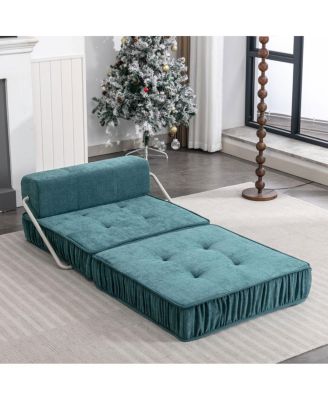 Green Folding Sofa, Futon Sleeper Chair, Convertible Chair, Floor Couch & Mattress