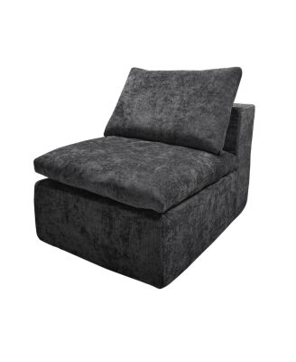 Minimalist Plush Corduroy Sectional Sofa - No Assembly Required