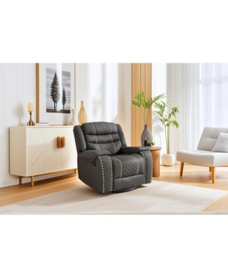 1 Seat Manual Recliner Chair, Tech Cloth Single Sofa for Living Room