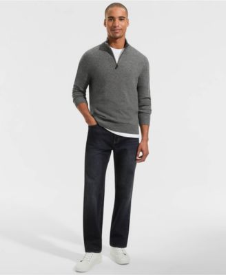 Men's Fine Gauge Quarter Zip Sweater