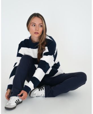 Women's Rugby Stripe Relaxed Sweatshirt