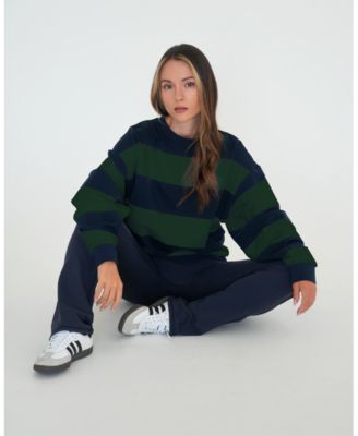 Women's Rugby Stripe Relaxed Sweatshirt