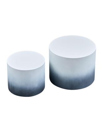  MDF Veneer Nesting Table Set of 2 (Ash/Oak/Walnut) - WH+BK