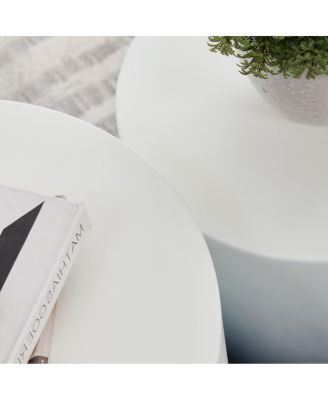  MDF Veneer Nesting Table Set of 2 (Ash/Oak/Walnut) - WH+BK