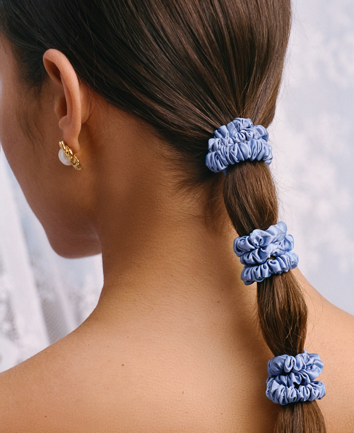 Slip 4-Pc. Cornflower Pure Silk Skinny Scrunchies