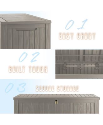  Mondawe 180 Gallon Weather Resistant Outdoor Storage Box For Decks