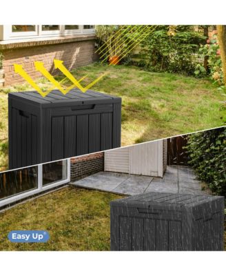 28 Gallon Waterproof Outdoor Resin Storage Patio Boxes