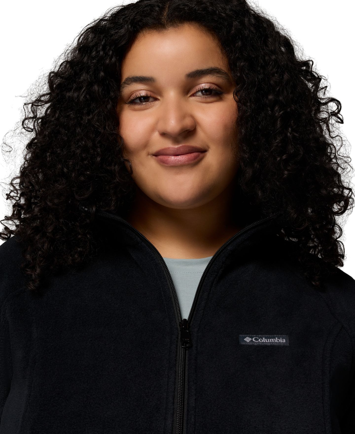 Женская куртка Columbia Plus Size Benton Springs Fleece, цвет: Чёрный — фото 5