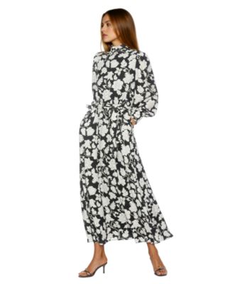 Women's Isaliah Mockneck Blouson Sleeve Maxi Dress