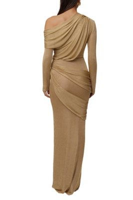 Women's Opulent Metallic Maxi Skirt