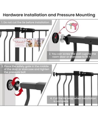 BalanceFrom Walk Thru Safety Gate, Fits 29.1-43.3" Openings, 36” Tall, Graphite