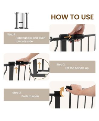 BalanceFrom Walk Thru Safety Gate, Fits 29.1-38.5" Openings, 36” Tall, Graphite