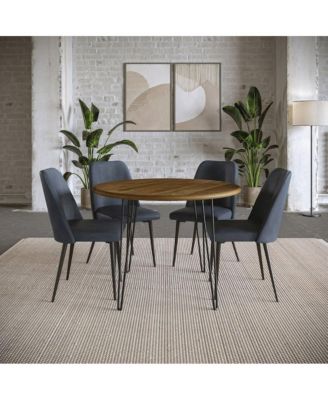 Maddox Mid-Century Modern Faux Leather Upholstered Dining Chair (Set of 2)