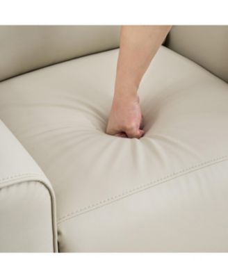 Power Recliner Chair Swivel Rocking Glider PU Leather Upholstered Glider Recliner Nursery Chair