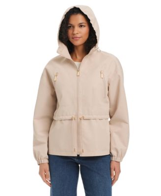 Women's Magic Print Cropped Anorak With Attached Hood