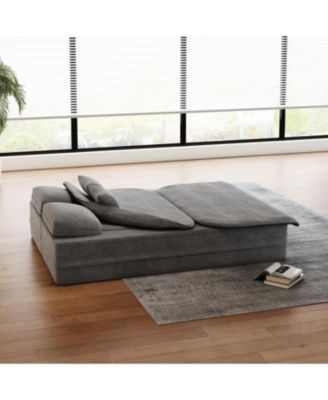 75" Foldable Sofa Bed with Blanket