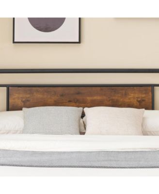 Queen Bed Frame with Headboard and Footboard, All-Metal Support Frame, Under-Bed Storage Available, Box Spring Free