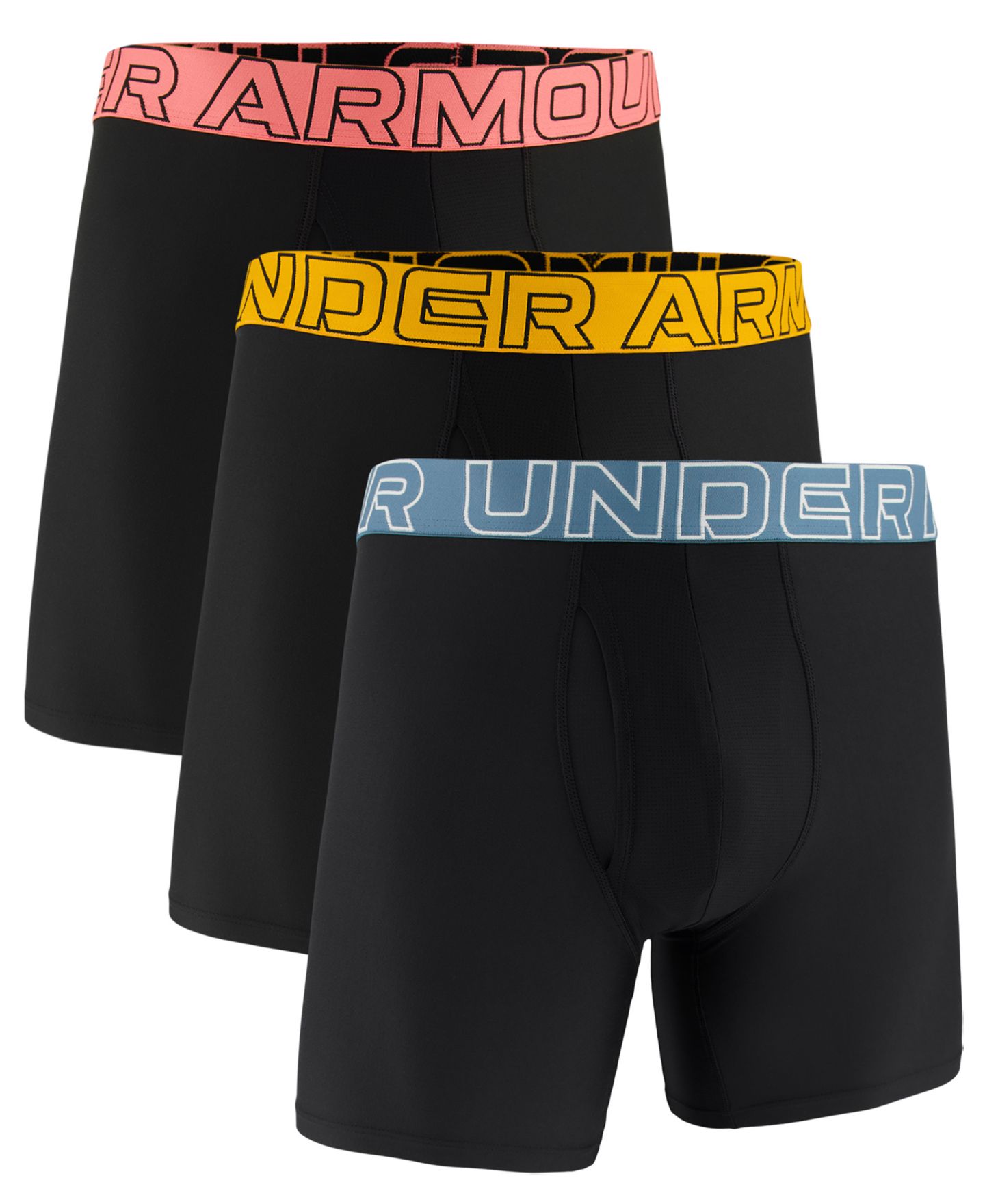 Трусы-боксеры Tech для мужчин, 3 шт. — Under Armour, цвет: Чёрный — фото 1
