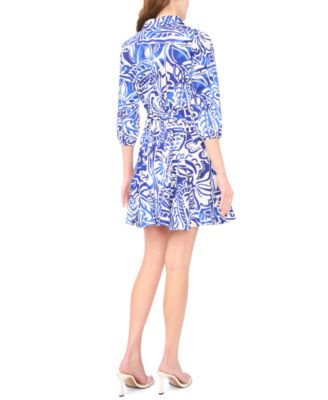 Women's Long-Sleeve Tie-Waist Dress