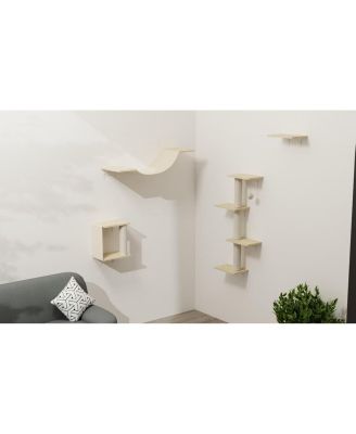 Modern Wall-Mounted Cat Furniture 4pcs