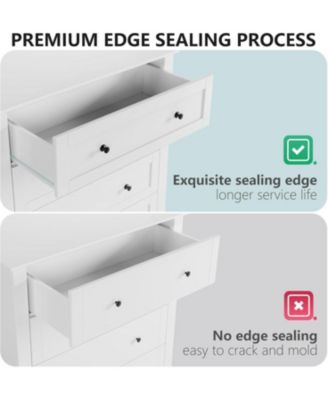 6 Drawer Dresser for Bedroom, Modern Wood Storage Cabinet for Living Room or Entryway